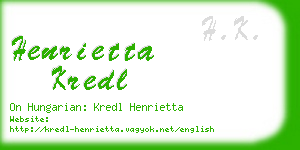 henrietta kredl business card